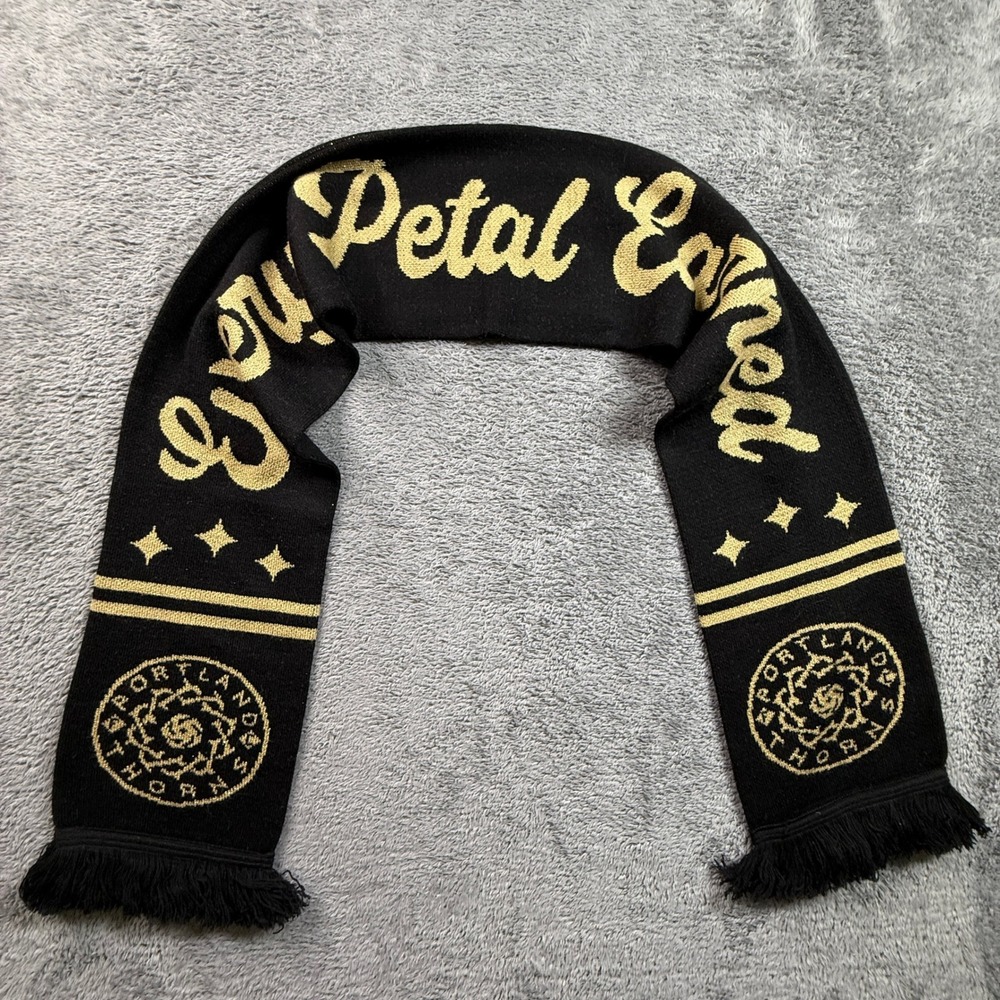 Ruffneck Portland Thorns Scarf Unisex OS Black Gold Excellent Every Petal Earned